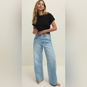 Z Supply REMI HIGH RISE DENIM BOWED PANT